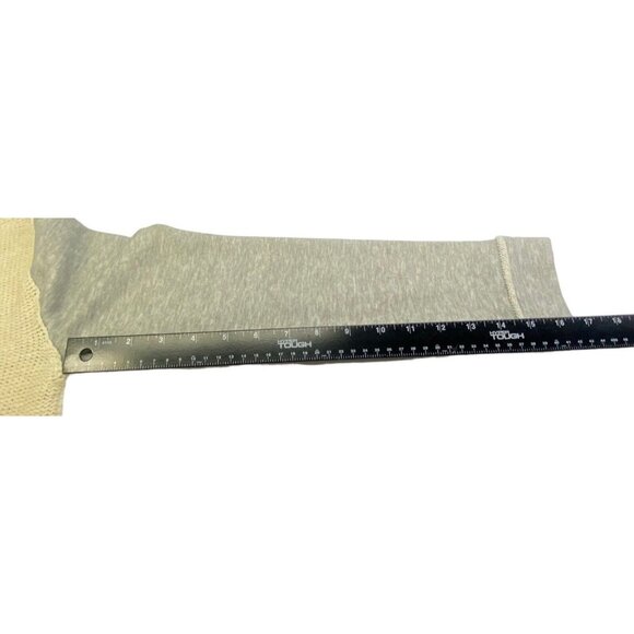 SUNDANCE Women Cable Knit Pullover Sweater Sz XS Ivory Gray Mix Media 12-3 - Picture 10 of 15